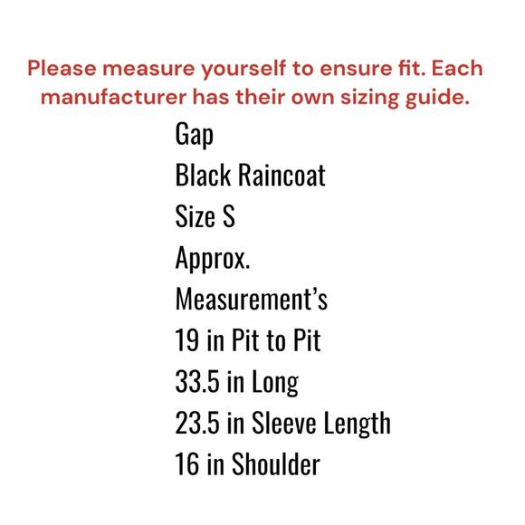 Gap Rain Coat Women's SZ S Black Lightweight Pockets Double Breasted - Picture 4 of 8